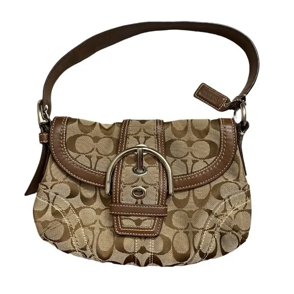 Coach | Bags | Coach Brown Khaki Brown Signature C Y2k Soho Bag